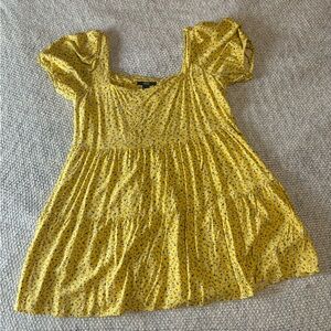 Forever 21 Puff Sleeve Babydoll Mini Dress